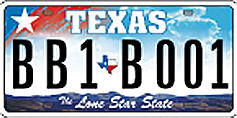 Image of Lone Star Texas license plate